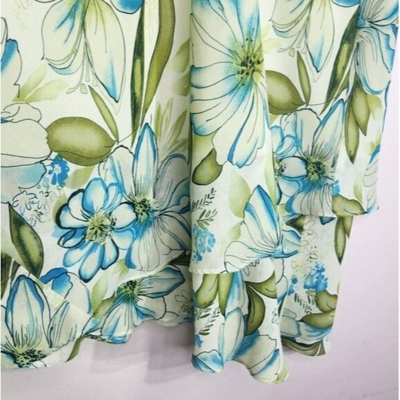 Lane Bryant Plus Floral Asymmetrical Skirt Boho Beach Summer Lightweight Chic - Picture 2 of 5